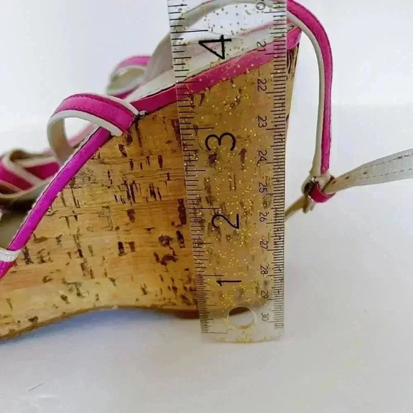 y2k Vintage Coach Barbie Pink Strappy Wedges Heels Sandals Women's Size 6.5 US - Picture 11 of 11